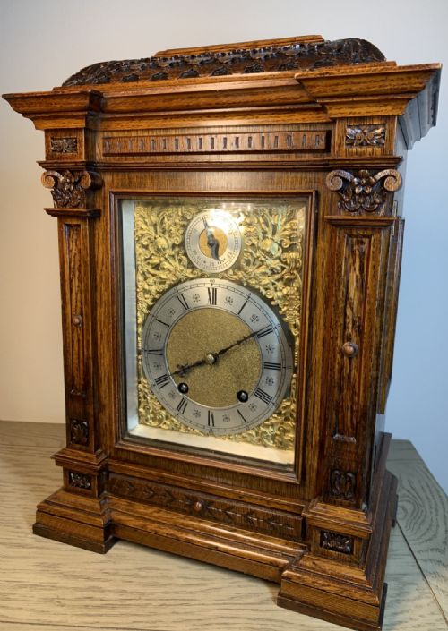 GOOD QUARTERSTRIKING LENZKIRCH BRACKET CLOCK VICTORIAN - ADDITIONAL PHOTO 14