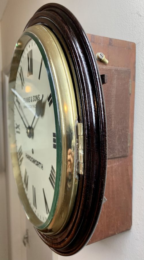 FINE VICTORIAN FUSEE DIAL WALL CLOCK EXCELLENT CONDITION - ADDITIONAL PHOTO 1