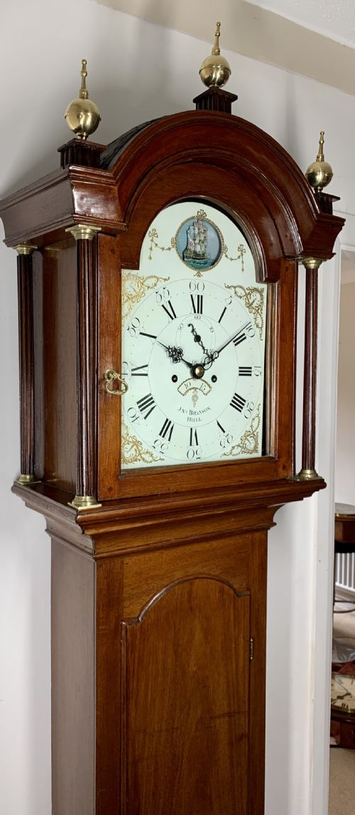 GEORGIAN LONGCASE CLOCK ROCKING SHIP AUTOMATON - ADDITIONAL PHOTO 7