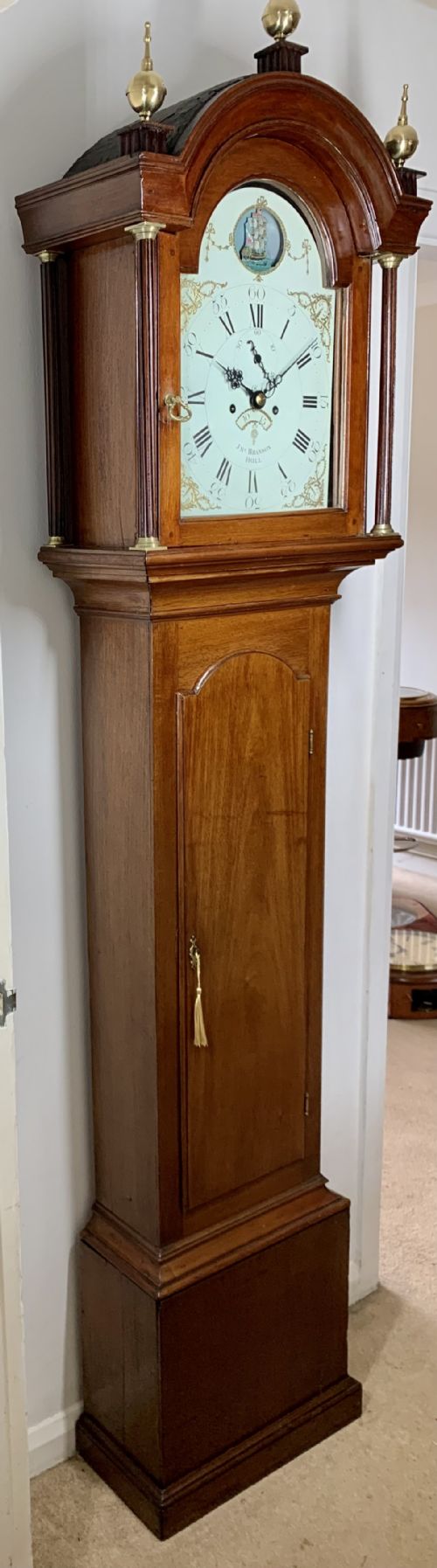 GEORGIAN LONGCASE CLOCK ROCKING SHIP AUTOMATON - ADDITIONAL PHOTO 8