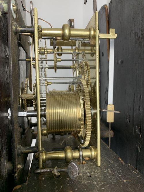 GEORGIAN LONGCASE CLOCK ROCKING SHIP AUTOMATON - ADDITIONAL PHOTO 12