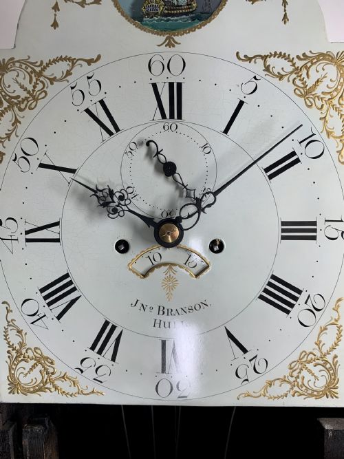 GEORGIAN LONGCASE CLOCK ROCKING SHIP AUTOMATON - ADDITIONAL PHOTO 13