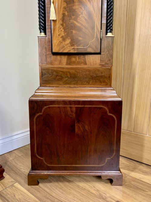MOONPHASE LONGCASE CLOCK STUNNING VICTORIAN EBONISED AND MAHOGANY - ADDITIONAL PHOTO 2