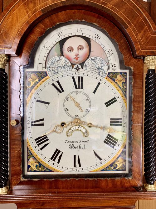 MOONPHASE LONGCASE CLOCK STUNNING VICTORIAN EBONISED AND MAHOGANY - ADDITIONAL PHOTO 3