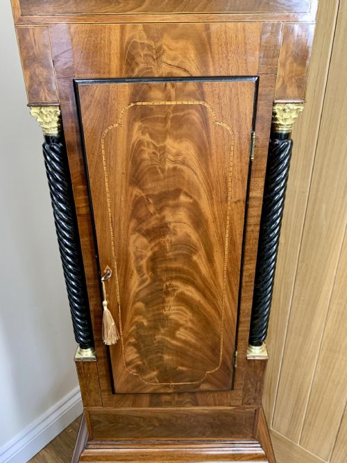 MOONPHASE LONGCASE CLOCK STUNNING VICTORIAN EBONISED AND MAHOGANY - ADDITIONAL PHOTO 6