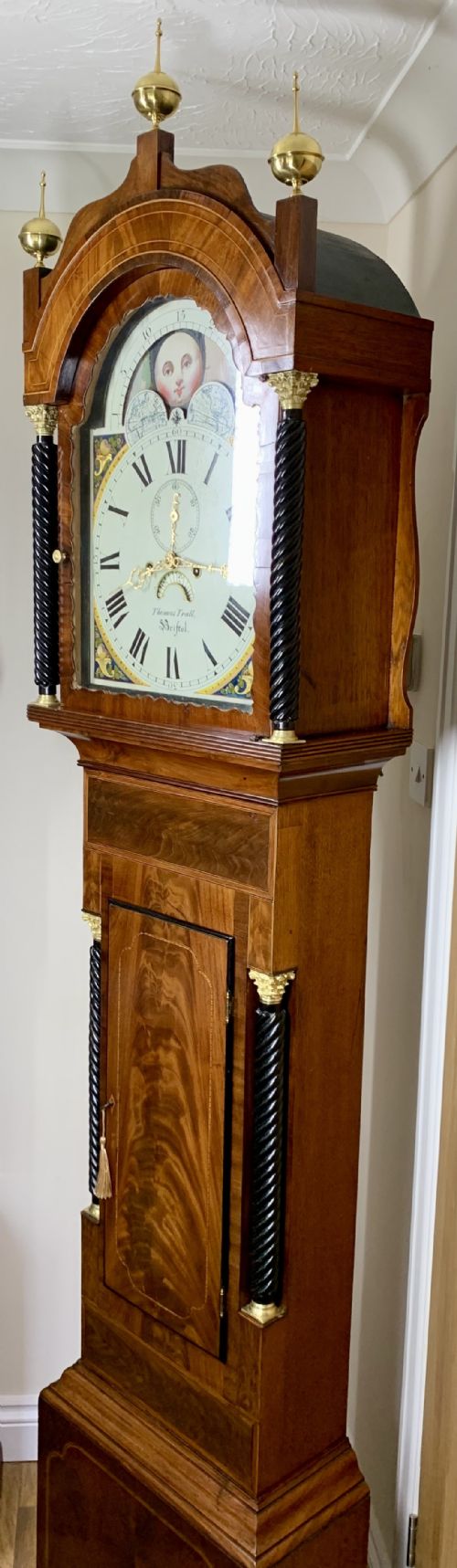 MOONPHASE LONGCASE CLOCK STUNNING VICTORIAN EBONISED AND MAHOGANY - ADDITIONAL PHOTO 7