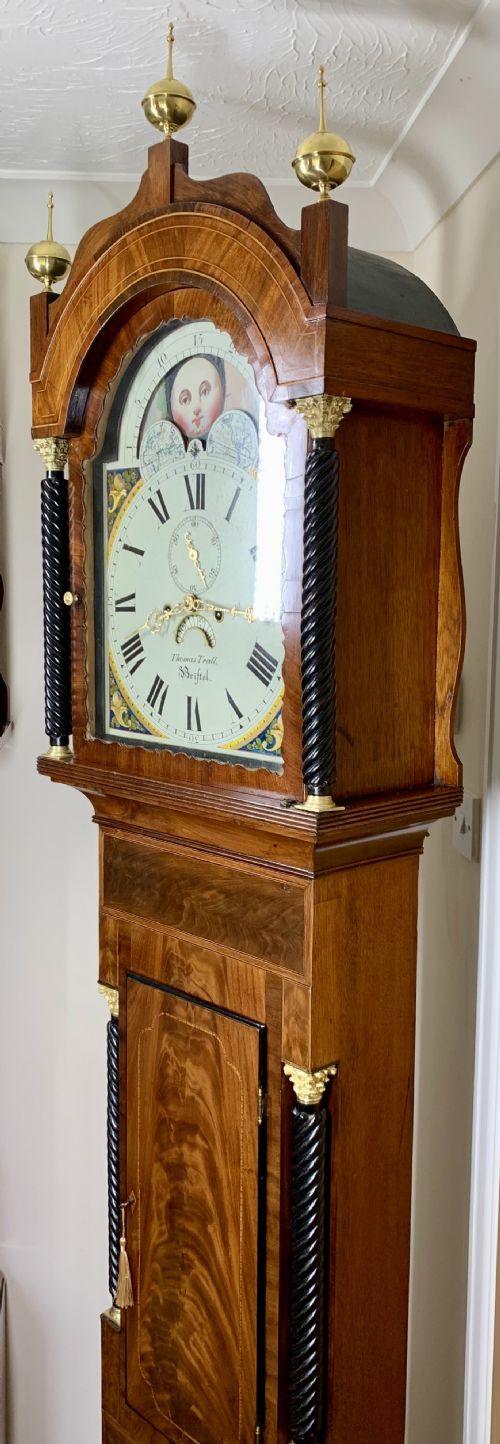 MOONPHASE LONGCASE CLOCK STUNNING VICTORIAN EBONISED AND MAHOGANY - ADDITIONAL PHOTO 8