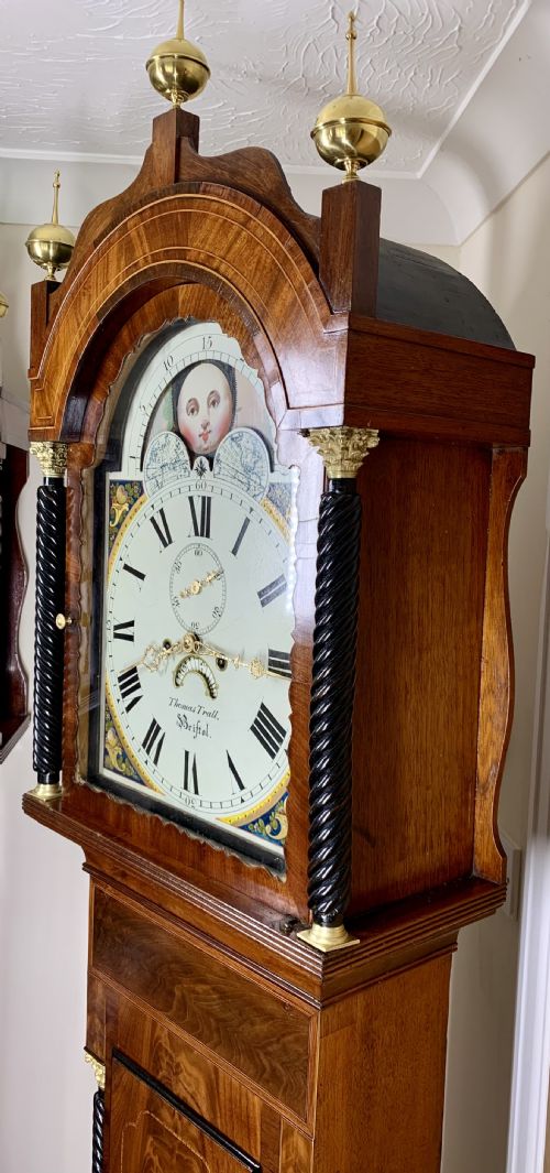 MOONPHASE LONGCASE CLOCK STUNNING VICTORIAN EBONISED AND MAHOGANY - ADDITIONAL PHOTO 9