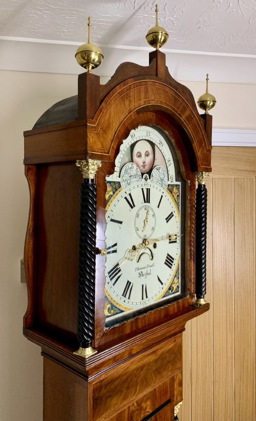 MOONPHASE LONGCASE CLOCK STUNNING VICTORIAN EBONISED AND MAHOGANY - ADDITIONAL PHOTO 18
