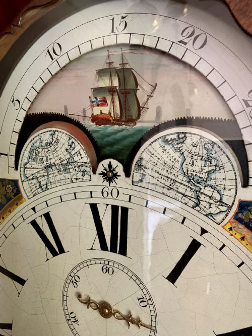 MOONPHASE LONGCASE CLOCK STUNNING VICTORIAN EBONISED AND MAHOGANY - ADDITIONAL PHOTO 20