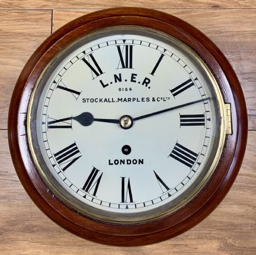 lner fusee 8 inch dial railway clock chain driven - CATEGORY: ANTIQUE CLOCKS - DATED 1910