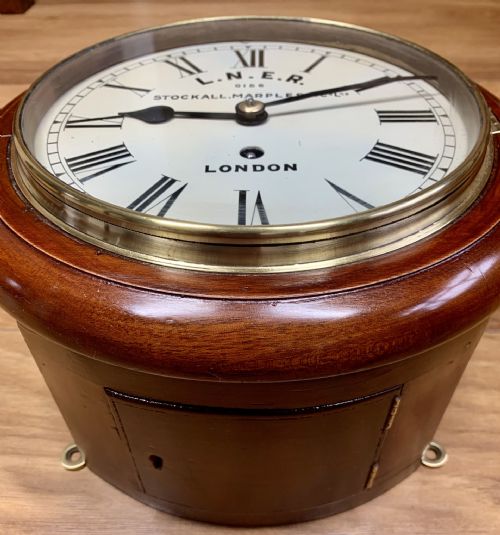 LNER FUSEE 8 INCH DIAL RAILWAY CLOCK CHAIN DRIVEN - ADDITIONAL PHOTO 2