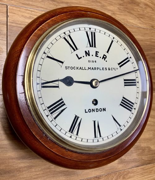 LNER FUSEE 8 INCH DIAL RAILWAY CLOCK CHAIN DRIVEN - ADDITIONAL PHOTO 3