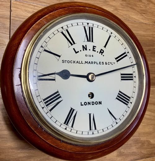 LNER FUSEE 8 INCH DIAL RAILWAY CLOCK CHAIN DRIVEN - ADDITIONAL PHOTO 4