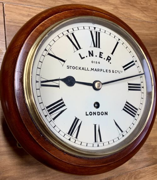 LNER FUSEE 8 INCH DIAL RAILWAY CLOCK CHAIN DRIVEN - ADDITIONAL PHOTO 8