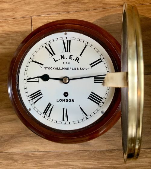 LNER FUSEE 8 INCH DIAL RAILWAY CLOCK CHAIN DRIVEN - ADDITIONAL PHOTO 10