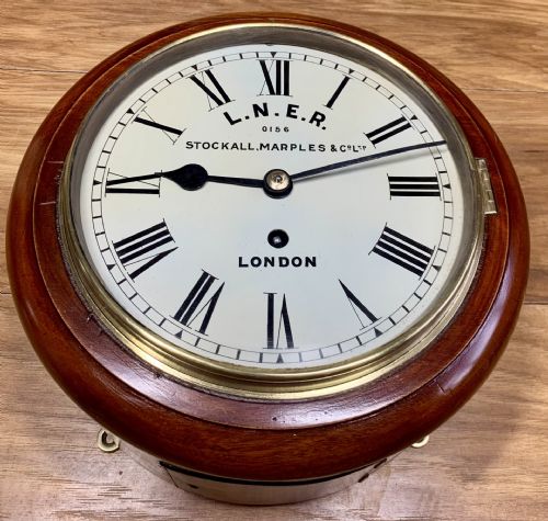 LNER FUSEE 8 INCH DIAL RAILWAY CLOCK CHAIN DRIVEN - ADDITIONAL PHOTO 13