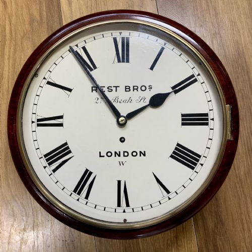 EXCELLENT 12 INCH DIAL LONDON FUSEE WALL CLOCK - ADDITIONAL PHOTO 10