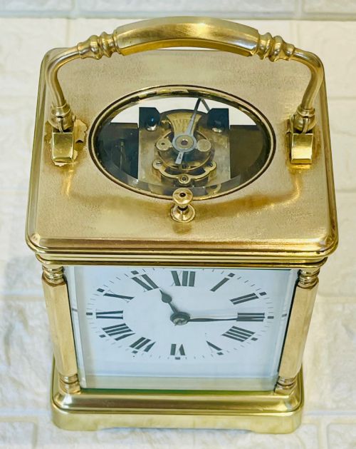 REPEAT STRIKING FRENCH CARRIAGE CLOCK STUNNING - ADDITIONAL PHOTO 3