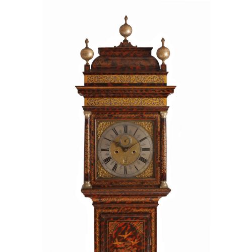 fig 1. EARLY 18th CENTURY CHINOISERIE LACQUERED LONGCASE CLOCK