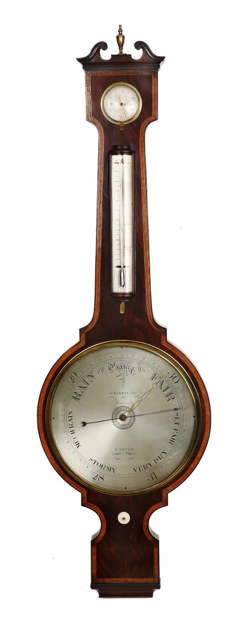 Mahogany 12? Wheel Barometer by W. Harris