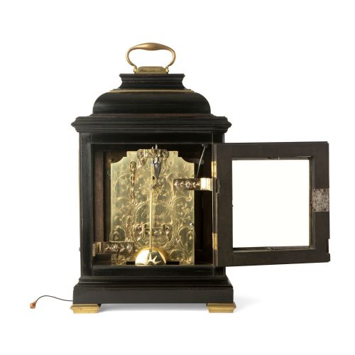 fig 2. JOHN ELLICOTT EBONISED STRIKING TABLE CLOCK WITH VITREOUS ENAMEL DIAL