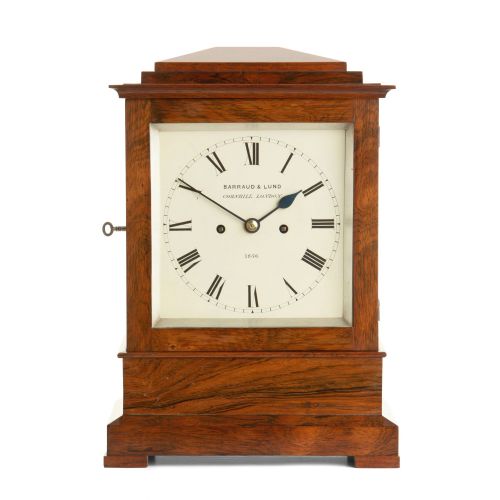 Impressive Rosewood English Striking Four Glass Clock – Barraud & Lund, Cornhill, London - No.1856