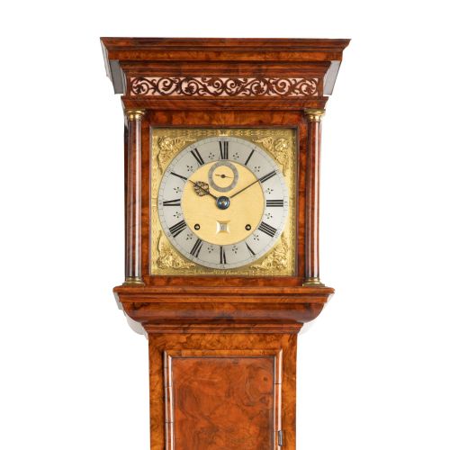 fig 1. MONTH DURATION WALNUT LONGCASE CLOCK – JOHN KNIBB – OXFORD