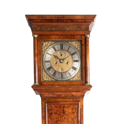 fig 1. ENGLISH WALNUT LONGCASE CLOCK – MATTHEW VINES – LONDON