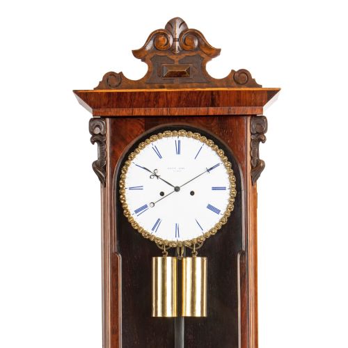 fig 1. BEIDERMEIER STRIKING VIENNA REGULATOR WALL CLOCK – JOHANN BOHM – WIEN