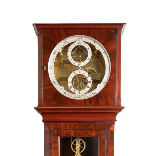 fig 1. A STUNNING SKELETONISED REGULATOR LONGCASE CLOCK – HENNESSY – SWANSEA