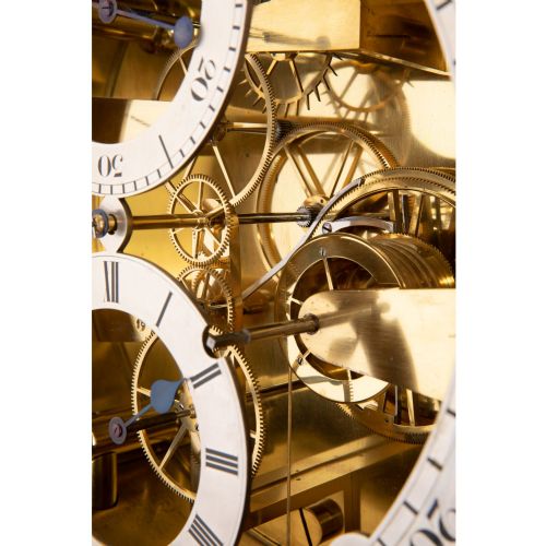 fig 4. A STUNNING SKELETONISED REGULATOR LONGCASE CLOCK – HENNESSY – SWANSEA