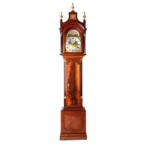 QUARTER STRIKING MOONPHASE LONGCASE CLOCK ROBERT HIGGS LONDON