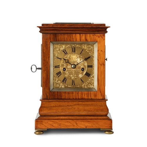 A Fine Rosewood Striking and Repeating ‘English Five Glass’ Library Clock