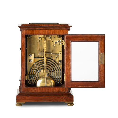 fig 2. A FINE ROSEWOOD STRIKING AND REPEATING ‘ENGLISH FIVE GLASS’ LIBRARY CLOCK