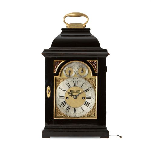 Small Ebonised Striking Repeating Table Clock by John Seddon – London
