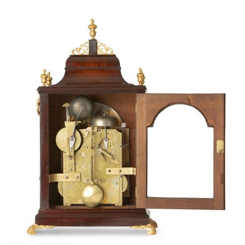 fig 2. A MAHOGANY MUSICAL BRACKET CLOCK - J. N. MARTYN - FALMOUTH