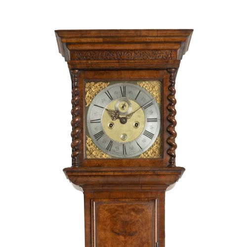 A FINE BURR WALNUT 8DAY LONGCASE CLOCK JOSEPH WINDMILLS LONDON - ADDITIONAL PHOTO 2