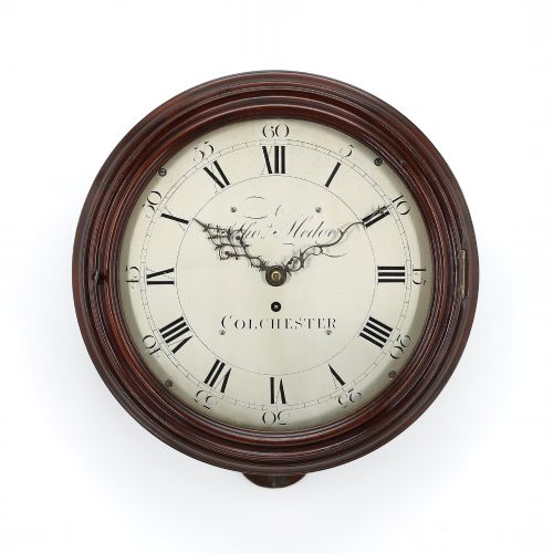 VERGE DIAL CLOCK BY THOMAS HEDGE OF COLCHESTER