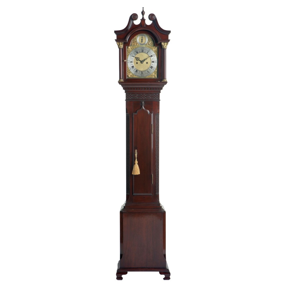 MINIATURE MAHOGANY LONGCASE CLOCK – WAKEFIELD – MANCHESTER