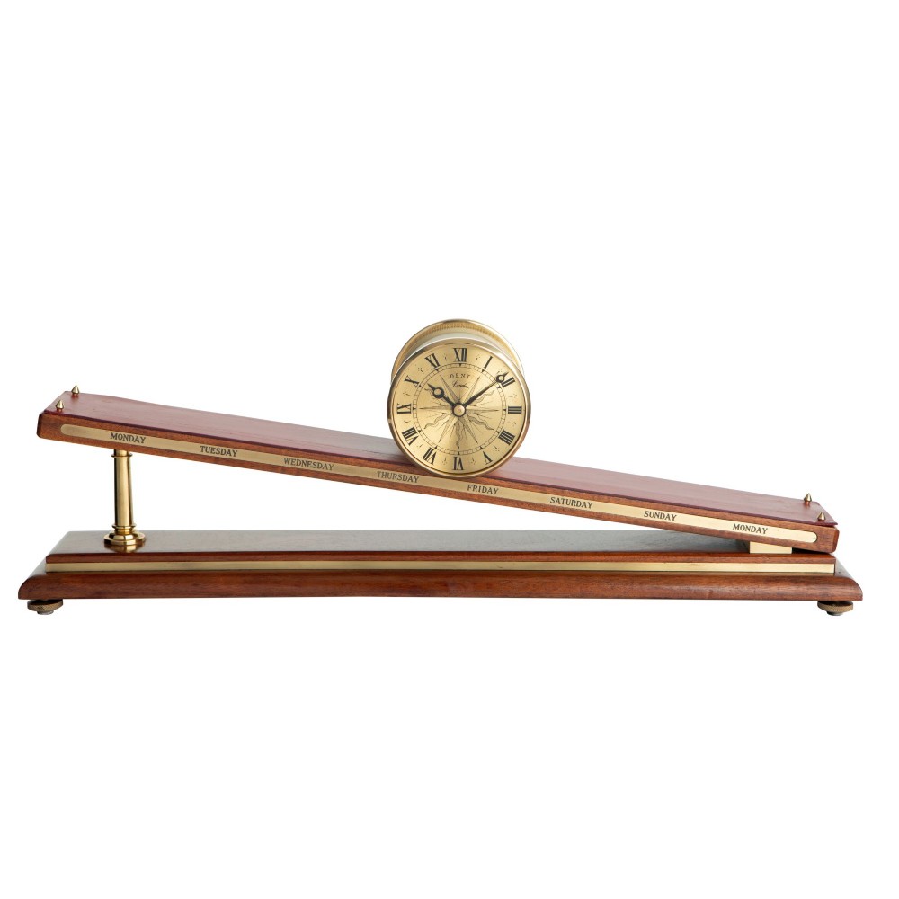 INTERESTING & UNUSUAL INCLINED PLANE CLOCK – DENT – LONDON