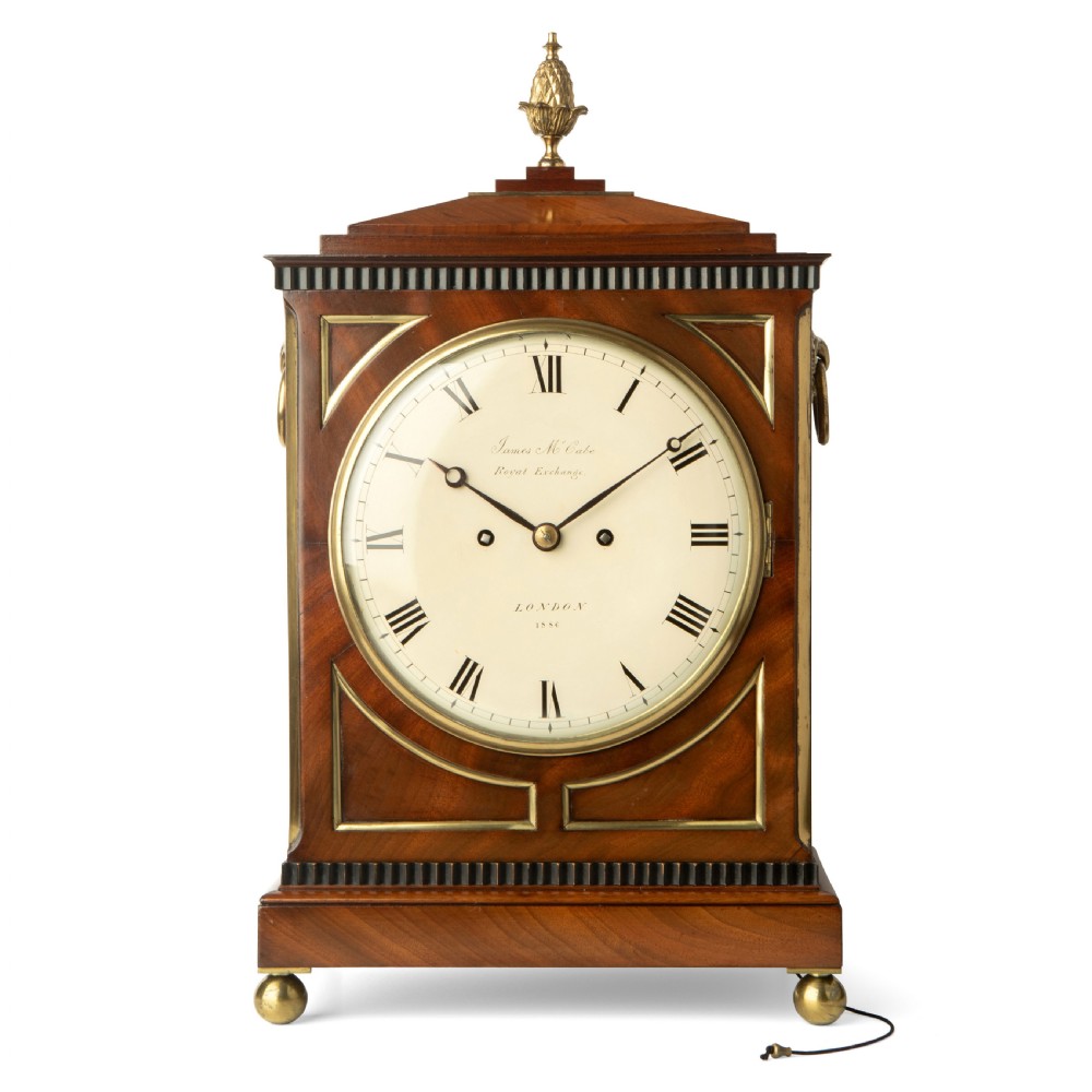 REGENCY BRASS MOUNTED STRIKING MAHOGANY BRACKET CLOCK BY JAMES MCCABE OF ROYAL EXCHANGE LONDON NO. 1886
