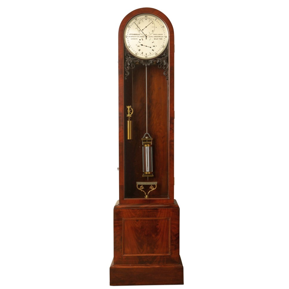 A BEAUTIFUL REGULATOR LONGCASE CLOCK SIGNED ATTENBOROUGH - LONDON