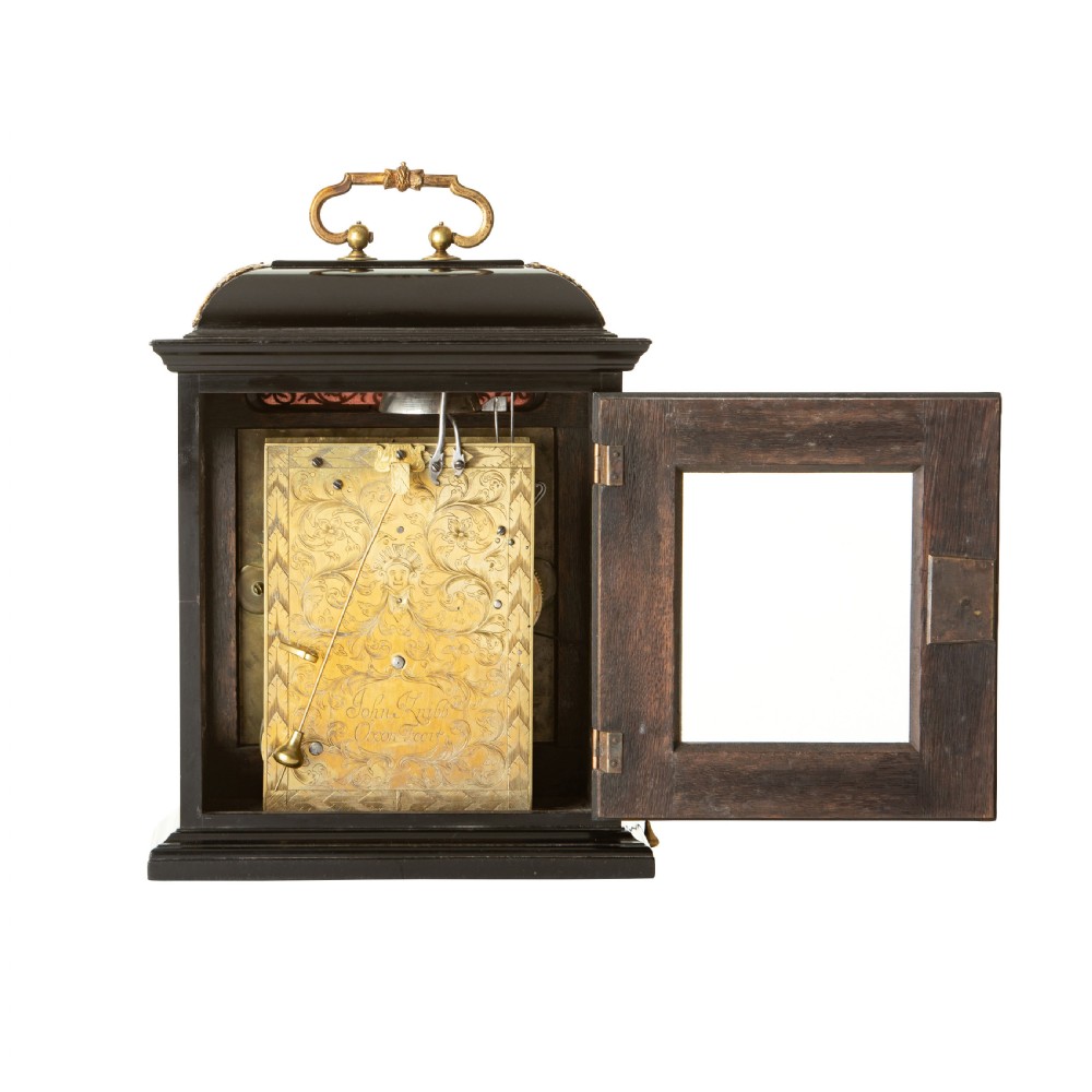 JOHN KNIBB EBONY TIMEPIECE WITH QUARTER REPEAT TABLE CLOCK – OXFORD View III