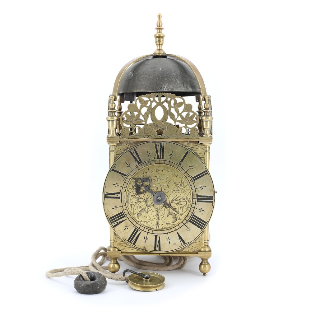 LANTERN CLOCK BY JOHN SPERSHOTT OF TETCHFIELD (TITCHFIELD)