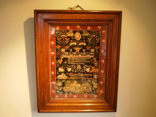 Sampler Victorian Rare Ellen Catchpole 1873