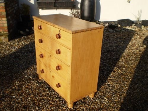 fig 1. Chest of drawers Regency pine with faux bamboo moulding