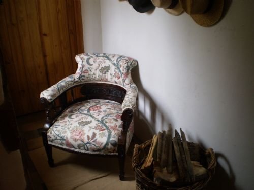 Chair Victorian Tub Chair Freshly Upholstered