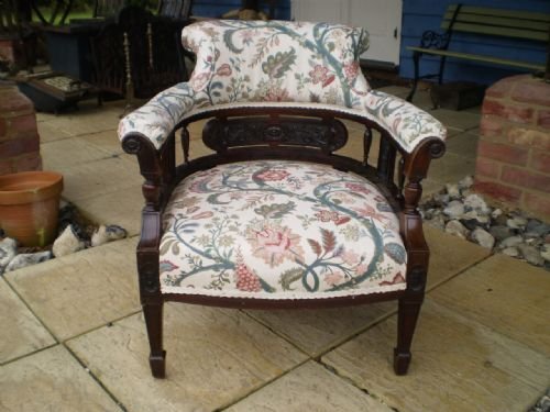 fig 2. Chair Victorian tub chair freshly upholstered