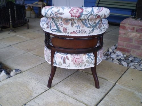 fig 3. Chair Victorian tub chair freshly upholstered